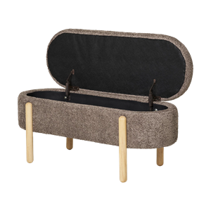Artichok Dieks bouclé bankje met opbergruimte bruin - 98 x 48 cm