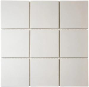 The Mosaic Factory Tegelsample:  London vierkante mozaïek tegels 95x95 super wit