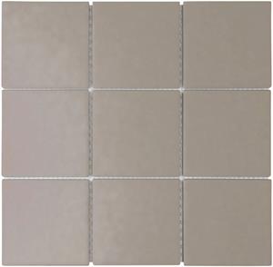 The Mosaic Factory Tegelsample:  London vierkante mozaïek tegels 95x95 grijs mat