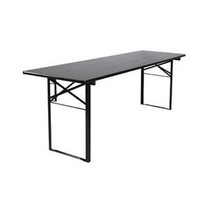 MaximaVida Inklapbare biertafel Berlijn 200 x 70 cm zwart