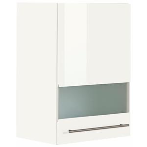 OPTIFIT Hangend kastje met glasdeur Bern Breedte 50 cm, front met melkglas-inzet, met metalen greep