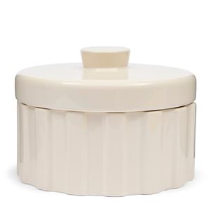 Rivièra Maison Voorraadpot Clay Ribbed, Wit, Wijd