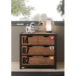Lucevi  Alex Ladekast 3 Laden - Hout - Beige - 86x42x83cm
