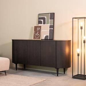 Het Steigerhouthuis LABEL51 Dressoir Oliva - Zwart - Eiken - Dressoir 180 cm