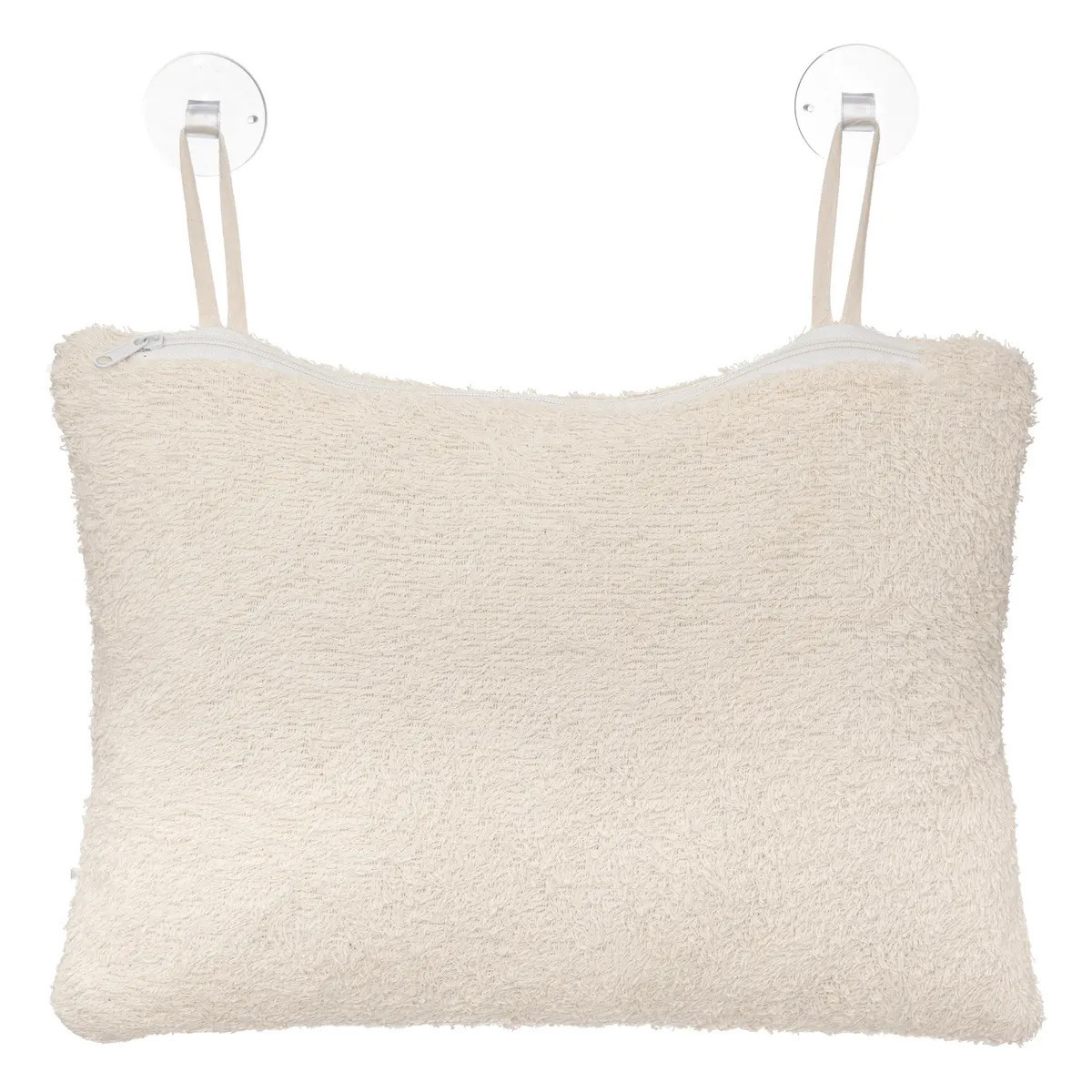 Badkussen - met zuignappen - wit - 33 x 25 cm - voor in bad -