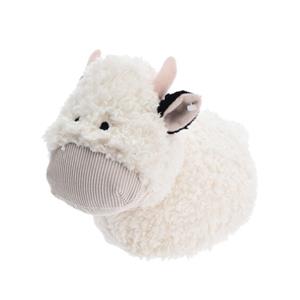H&S Collection Deurstopper - koe - wit - 27x17x18 cm - dieren -