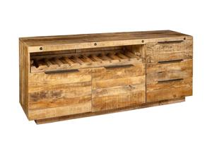 Invicta Interior Dessoir ijzer CRAFT 175cm mango hout wine shelf - 44184