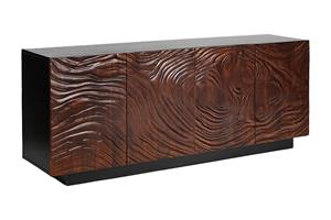 Invicta Interior Dessoir FLUID 175cm 3D acacia hout zwart and dark walnut bruin - 45599