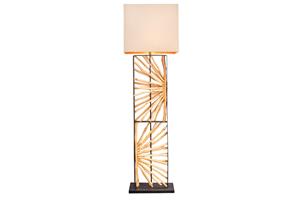 Invicta Interior Vloerlamp EUPHORIA 165cm Lampenkap beige longan hout naturel - 44688