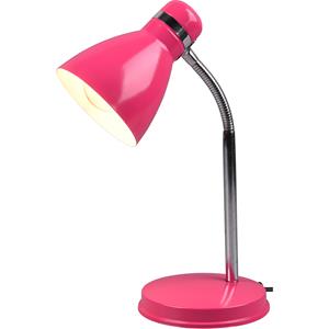 BES LED LED Bureaulamp - Tafelverlichting - Trion Himaya - E27 Fitting - Rond - Mat Roze - Aluminium