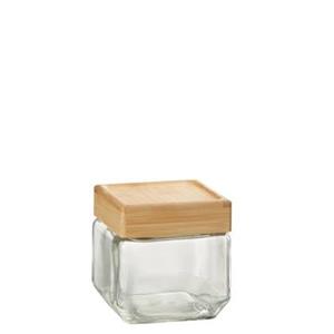 J-Line Pot In Glas Brad Glas|Bamboo Transparant|Naturel Small
