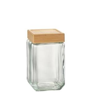 J-Line Pot In Glas Brad Glas|Bamboo Transparant|Naturel Large