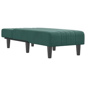 vidaXL Chaise longue fluweel donkergroen