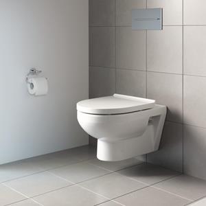 Duravit No. 1 randloos toilet met softclose zitting wit glans
