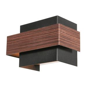 Steinhauer Wandlamp Muro zwart met hout M 3368E