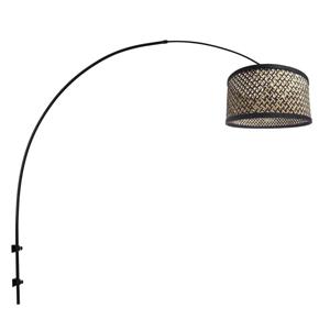 Steinhauer Wandlamp Sparkled Light zwart met bamboe 3695ZW