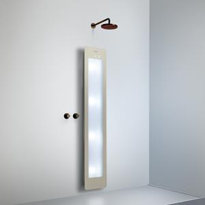 Sunshower Round Plus Large Sand White infraroodlamp en UV 33x185x10cm opbouw