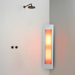 Sunshower Round One Medium White infraroodlamp 33x140x10cm hoekopbouw