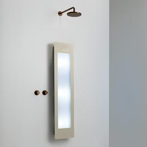 Sunshower Round Plus Medium Sand White infraroodlamp en UV 33x140x10cm opbouw