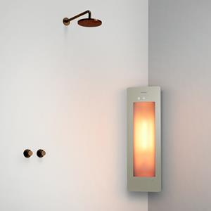 Sunshower Round One Small Sand White infraroodlamp 33x95x10cm hoekopbouw
