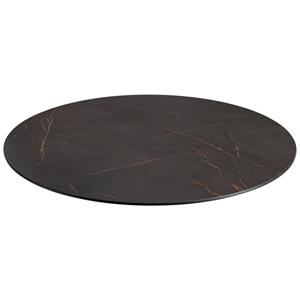 Vega Compact tafelblad Lift rond; 80 cm (Ø); zwart/bruin; rond
