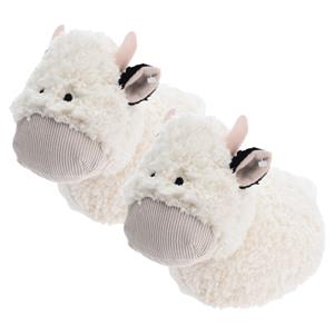 H&S Collection Deurstopper - 2x - koe - wit - 27 x 17 x 18 cm - polyester - dieren thema deurstoppers -