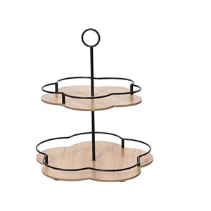 Decoris Etagere Bamboe Fsc 100% Ø28.5cm X H.33cm Licht Houtkleur