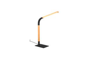 Trio Flexibele tafellamp Norris zwart met hout 545210132