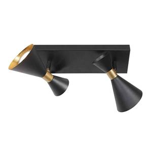 Steinhauer Design plafondlamp Preto zwart met goud dubbel 4110ZW