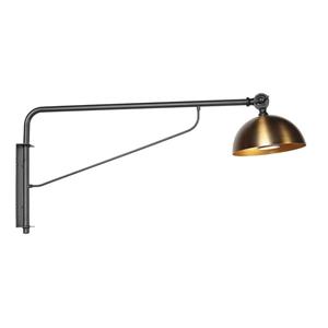 Steinhauer Wandlamp Pintino zwart met brons 4126ZW