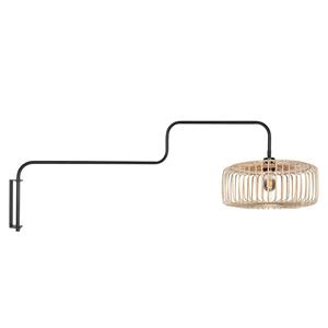 Steinhauer Wandlamp Bloeba zwart met bamboe 4160ZW