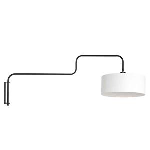 Steinhauer Wandlamp Bloeba zwart met kap wit 4175ZW
