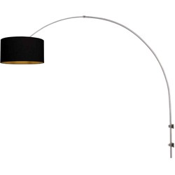 Steinhauer Wandlamp Sparkled Light metaal met zwarte kap 3966ST
