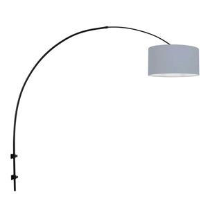 Steinhauer Wandlamp Sparkled light zwart met lichtblauwe kap 3931ZW