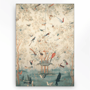 Urban Cotton Wandkleed Oriental Day in zwart frame