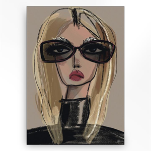 Urban Cotton Wandkleed She Knows in zwart frame
