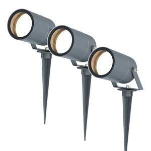 HOFTRONIC™ 3x Spikey LED Prikspot 5 Watt 4000K antraciet IP65 waterdicht