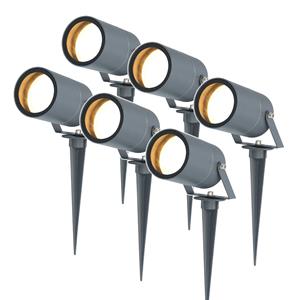 HOFTRONIC™ 6x Spikey LED Prikspot 5 Watt 400lm 2700K antraciet IP65 waterdicht