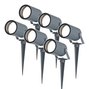 HOFTRONIC™ 6x Spikey LED Prikspot 5 Watt 6000K antraciet IP65 waterdicht