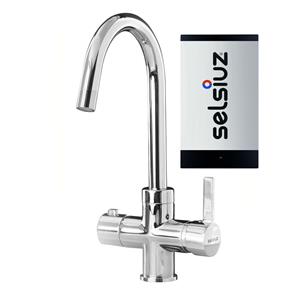 Selsiuz Kokendwaterkraan  Inclusief Titanium Single Boiler Rond Chroom