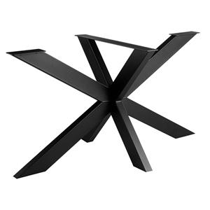 Furniture Legs Europe Stalen matrix zwart spinpoot 180 bij 80 cm en hoogte 73 cm (10 x 5 cm)