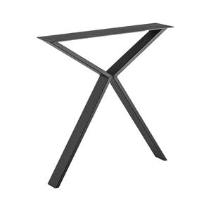 Furniture Legs Europe Stalen smalle X tafelpoot 70 bij 2 cm en hoogte 73 cm zwart (2 x 8 cm)