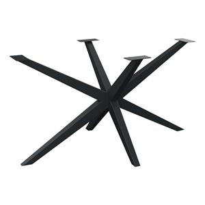 Furniture Legs Europe Stalen matrix tafelpoot zwart met tapse koker hoogte 72 cm en breedte 140 cm (8 x 4 cm)