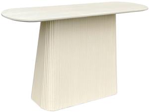 Livingfurn Ovale Sidetable Patrice Mangohout, 140cm - Ivoor