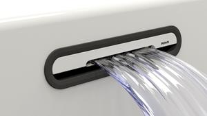 Riho Fall overloopcover met vulfunctie zwart mat