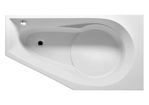 Riho Yukon inbouw hoekbad links 160x90cm wit glans
