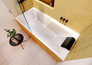 Riho Still Shower inbouw ligbad 180x80cm wit glans met Fall overloop