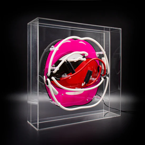 Locomocean Mouth with graphic glass Neon sign roze