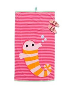HEMA Kinder Strandlaken 80x140cm Velours Zeepaardje