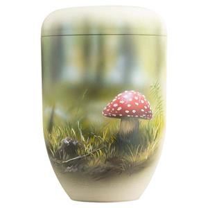 Urnwebshop Design Urn Rode Bos Paddestoel (4 liter)